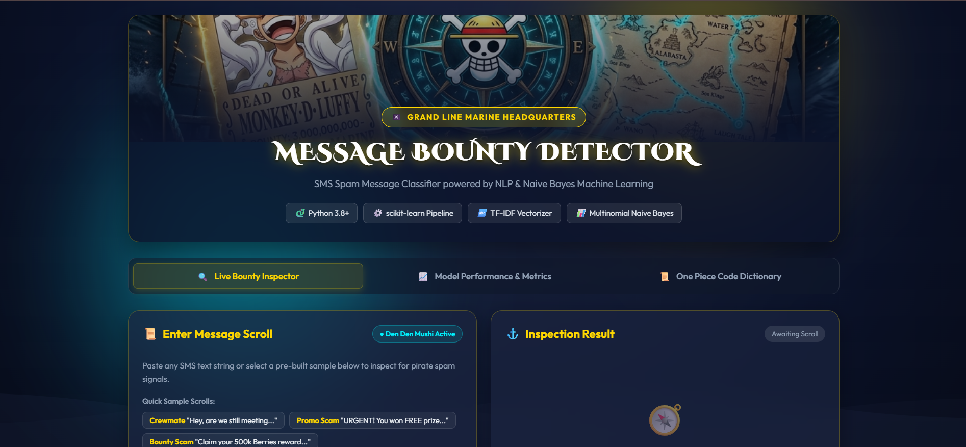 Spam Classifier Dashboard