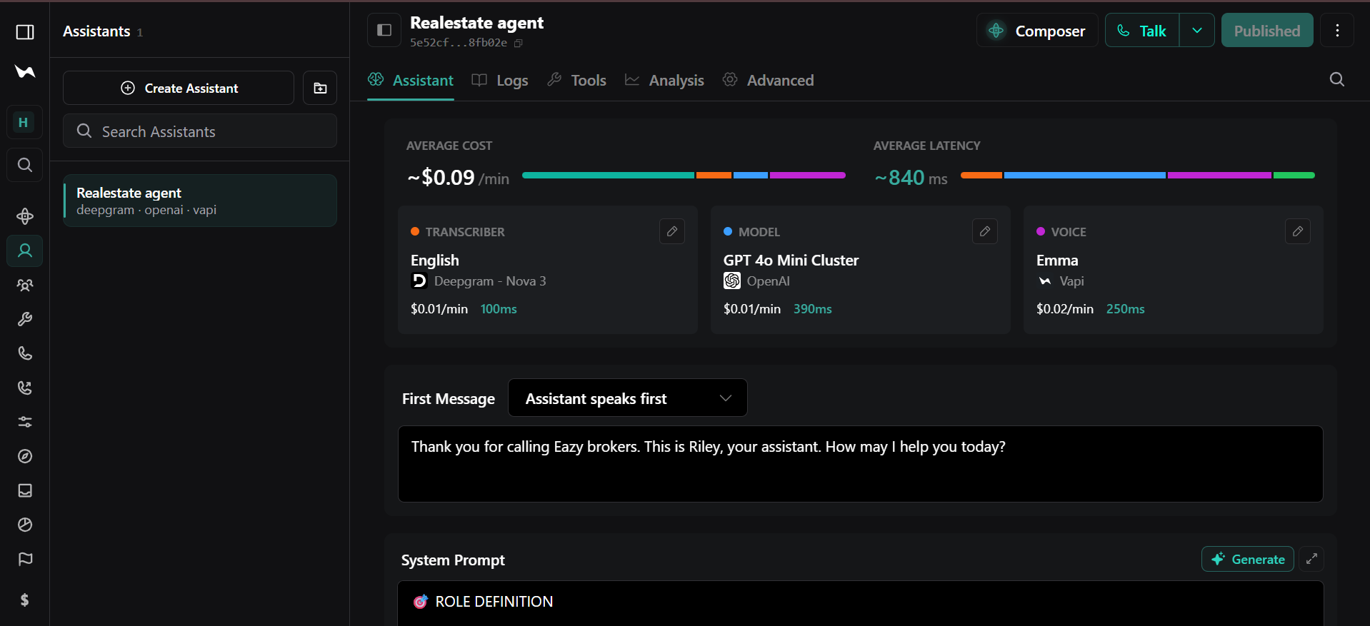 AI Voice Agent Workflow
